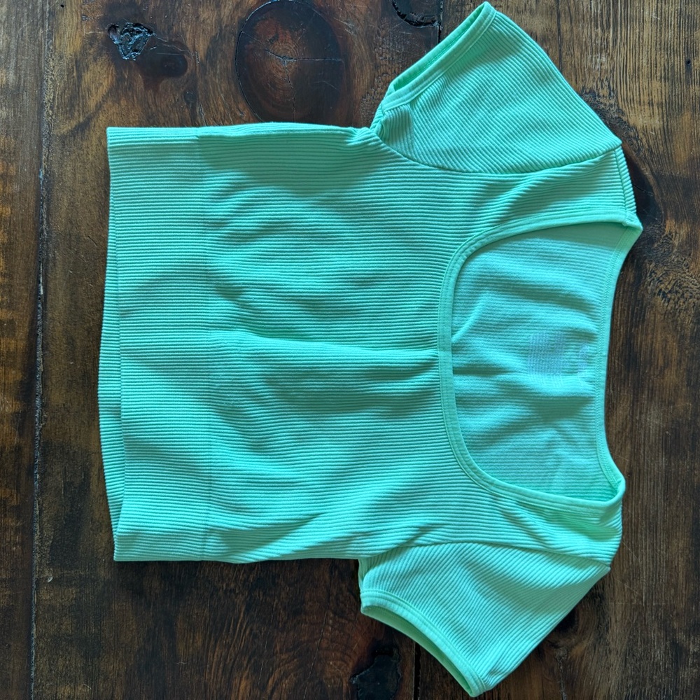 Wild Fable Light Green Ribbed Tee